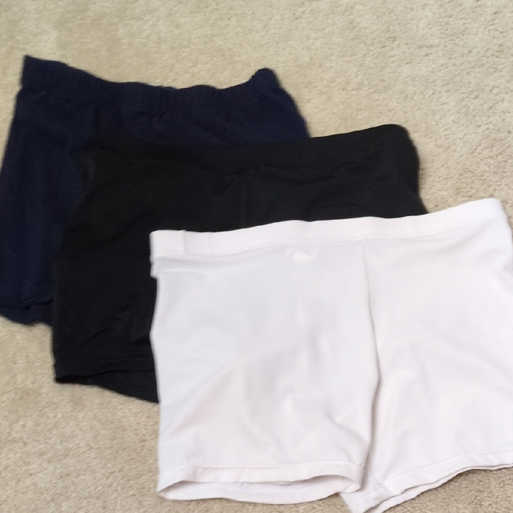 Kids  Black, White, And Navy Blue Shorts Set